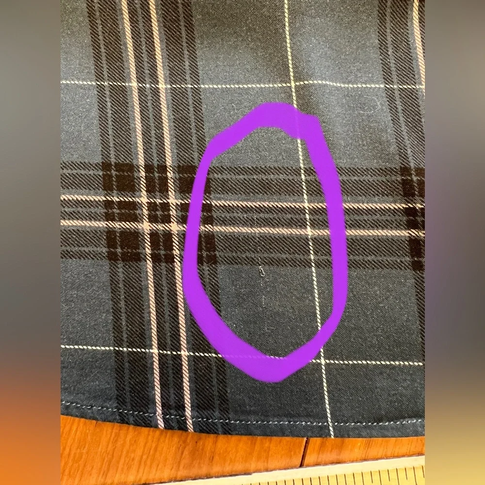 Torrid Ava - Navy Plaid Challis Lace Trim Cami - Picture 7 of 10